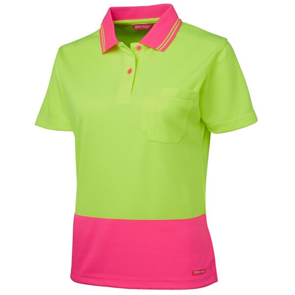  JBs Wear Ladies Hi Vis S/S Comfort Polo (D) Thumbnail