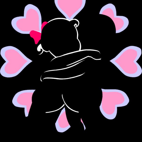 Kissing Cousings with love hearts Thumbnail