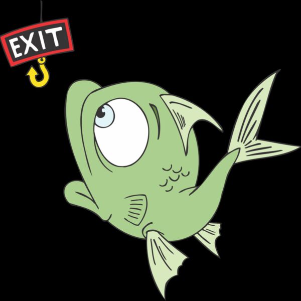 Green fish exit sign Thumbnail