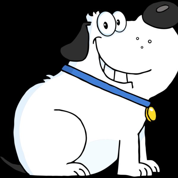 Happy chubby white dog Thumbnail