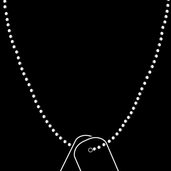 White dog tags Thumbnail