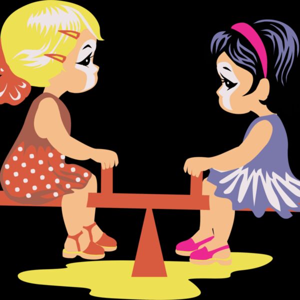 Girls on seesaw Thumbnail