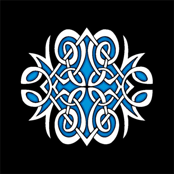 blue black white celtic design Thumbnail