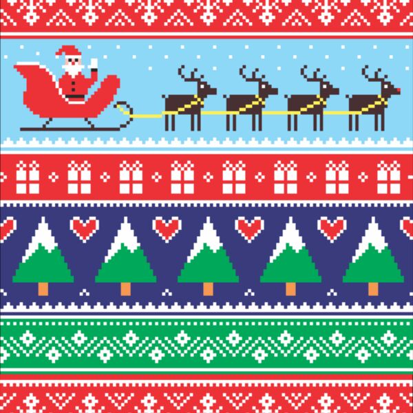 Santa Sleigh [print size 400 x 500] Thumbnail